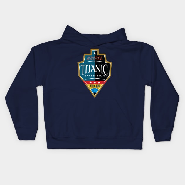 Titanic Expedition Kids Hoodie by MindsparkCreative